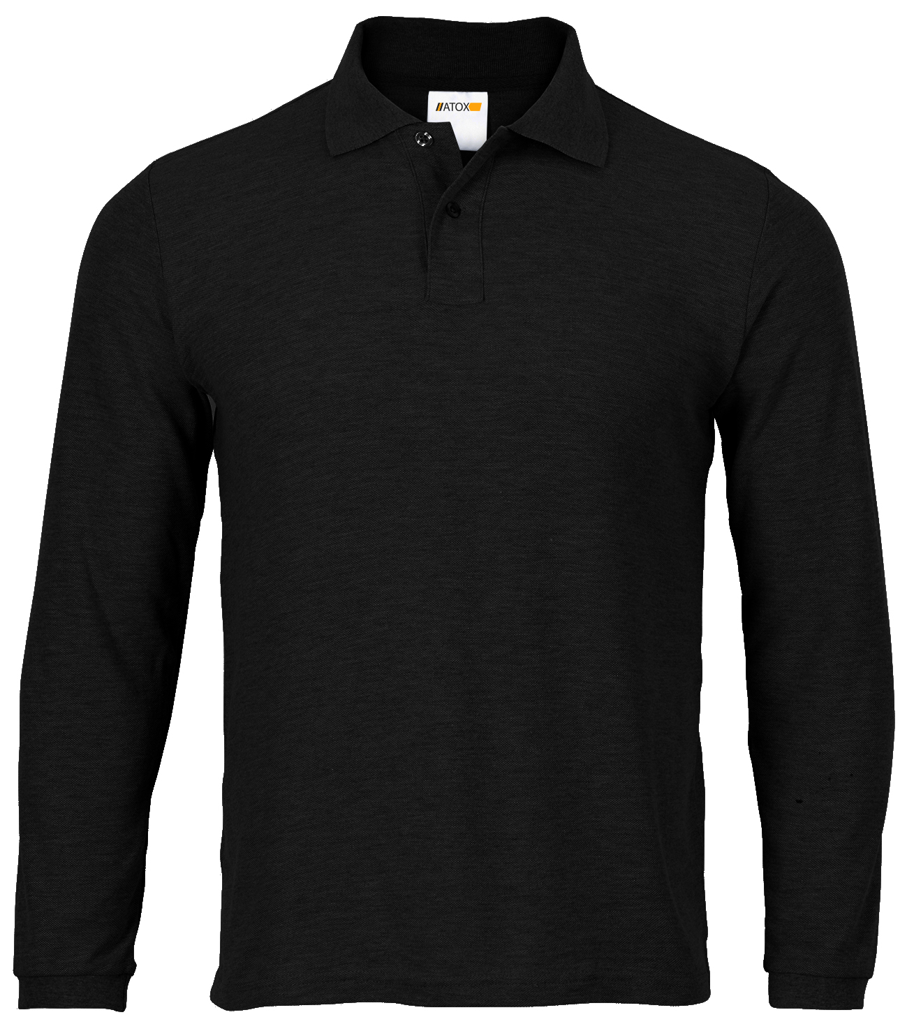 Polera negra manga larga hombre deals